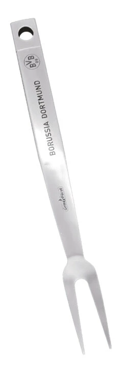 Grillfürst Premium Grillbesteck Set Mit Grillzange, -Wender Und -Gabel - Borussia Dortmund Edition In Geschenkverpackung -Grillzubehörladen BVB Premium Grillgabel Edelstahl