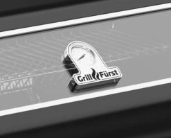 Grillfürst G490G 4-Brenner Einbaugrill - Black Edition - Mit Heckbrenner Und Gusseisen Rosten -Grillzubehörladen Grillfuerst Gasgrill G490G Deckelthermometer