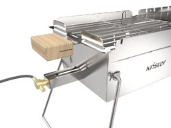 Knister Edelstahl-Gasgrill - Ausziehbarer Kompaktgrill -Grillzubehörladen Knister Edelstahl Gasgrill Kompaktgrill Gasanschluss