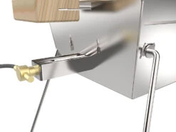 Knister Edelstahl-Gasgrill - Ausziehbarer Kompaktgrill -Grillzubehörladen Knister Edelstahl Gasgrill Kompaktgrill Gasanschluss Detail