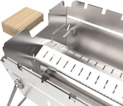 Knister Edelstahl-Gasgrill - Ausziehbarer Kompaktgrill -Grillzubehörladen Knister Edelstahl Gasgrill Kompaktgrill Montage Abstrahlblech 8 1630930084