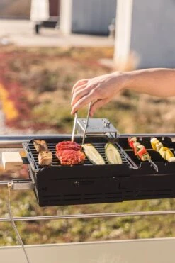 Knister Gasgrill - Ausziehbarer Kompaktgrill -Grillzubehörladen Knister Gasgrill Fleisch Grillrost Spiesse