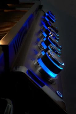 Napoleon Luxus Outdoor Küche Oasis 400 Mit Prestige Pro 825 Edelstahl Einbaugrill Ohne Vordefinierte Arbeitsplatte -Grillzubehörladen Napoleon PRestige PRO825 SafeytGlow Drehregler