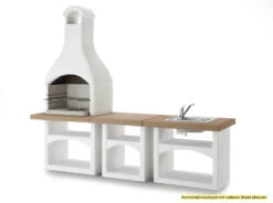 Palazzetti Outdoor Küche: Modul Grillkamin Brioni Inkl. Montagematerial -Grillzubehörladen Palazzetti Grillkamin Brioni Outdoor Kueche Kombi