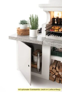 Palazzetti Grillkamin Glasgow 3 Inkl. Montagematerial -Grillzubehörladen Palazzetti Grillkamin Glasgow mit Tuer