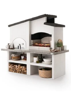 Palazzetti Grillkamin New Zealand 2 Mit Pizzaofen Inkl. Montagematerial -Grillzubehörladen Palazzetti Grillkamin New Zealand 2