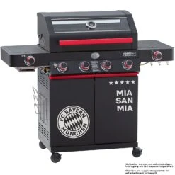 Rösle Videro G4-S VARIO+ Schwarz Gasgrill - FC Bayern Edition - Inkl. FC Bayern Abdeckhaube, Grillzange, Grillbürste Und Grillhandschuhe -Grillzubehörladen Roesle FC Bayern Muenchen Gasgrill Videro G4 S