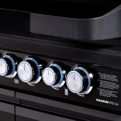 Rösle Gasgrill Magnum PRO G4-S - X-DEAL Inkl. Abdeckhaube, Gusseisen Grillplatte Und Drehspieß - Modell 2023 -Grillzubehörladen Roesle Magnum Pro G4 S Drehregler
